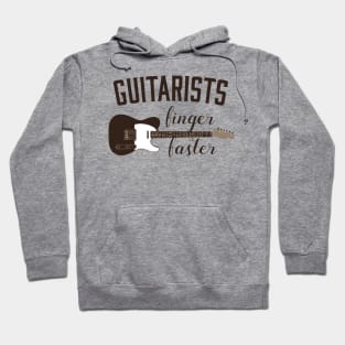 Guitarists Finger Faster Musician Funny Guitar Pun Hoodie